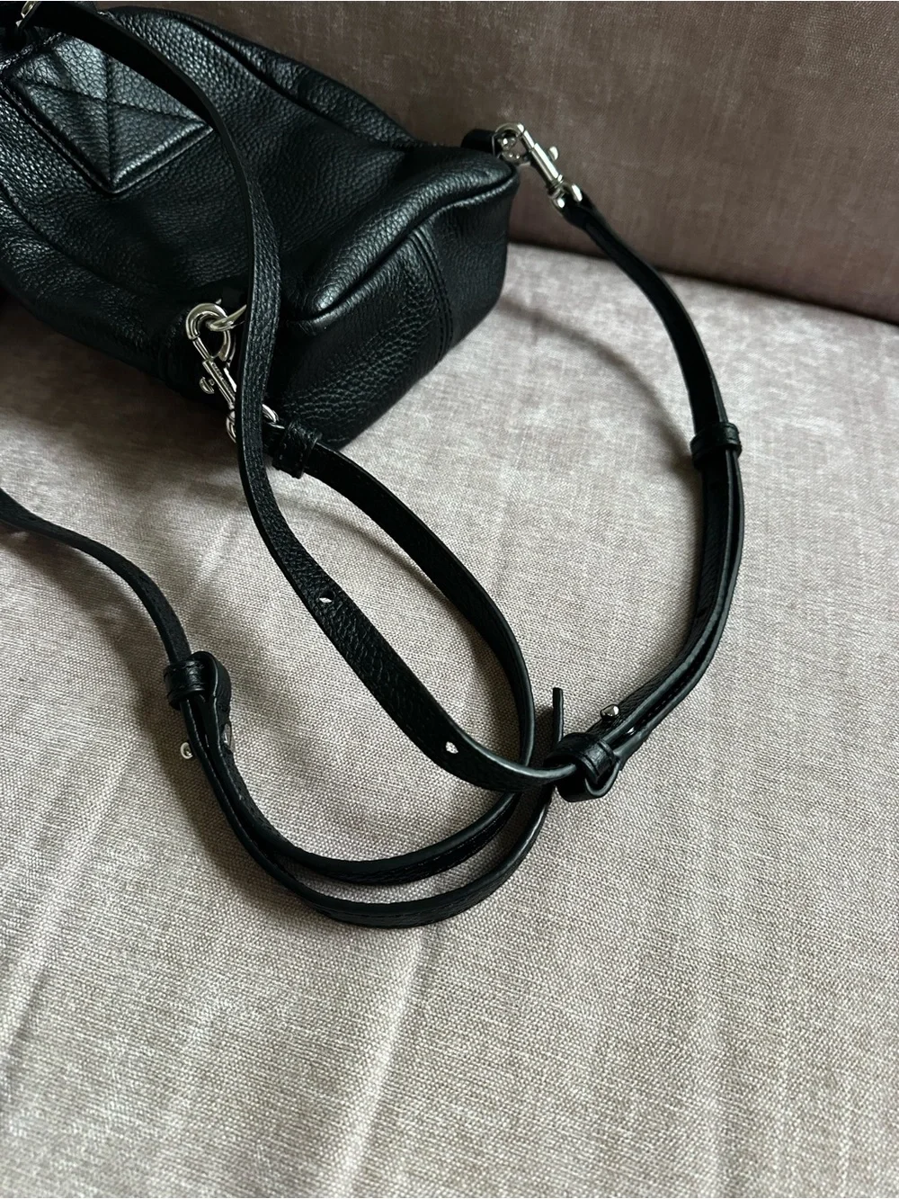 Marc Jacobs Black Pebbled Leather Mini Backpack Silver Hardware Crossbody Bag